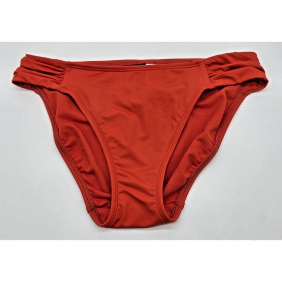 Lauren Ralph Lauren Womens Swimsuit Bikini Bottom Size 4 Solid Orange Swim - Picture 1 of 10